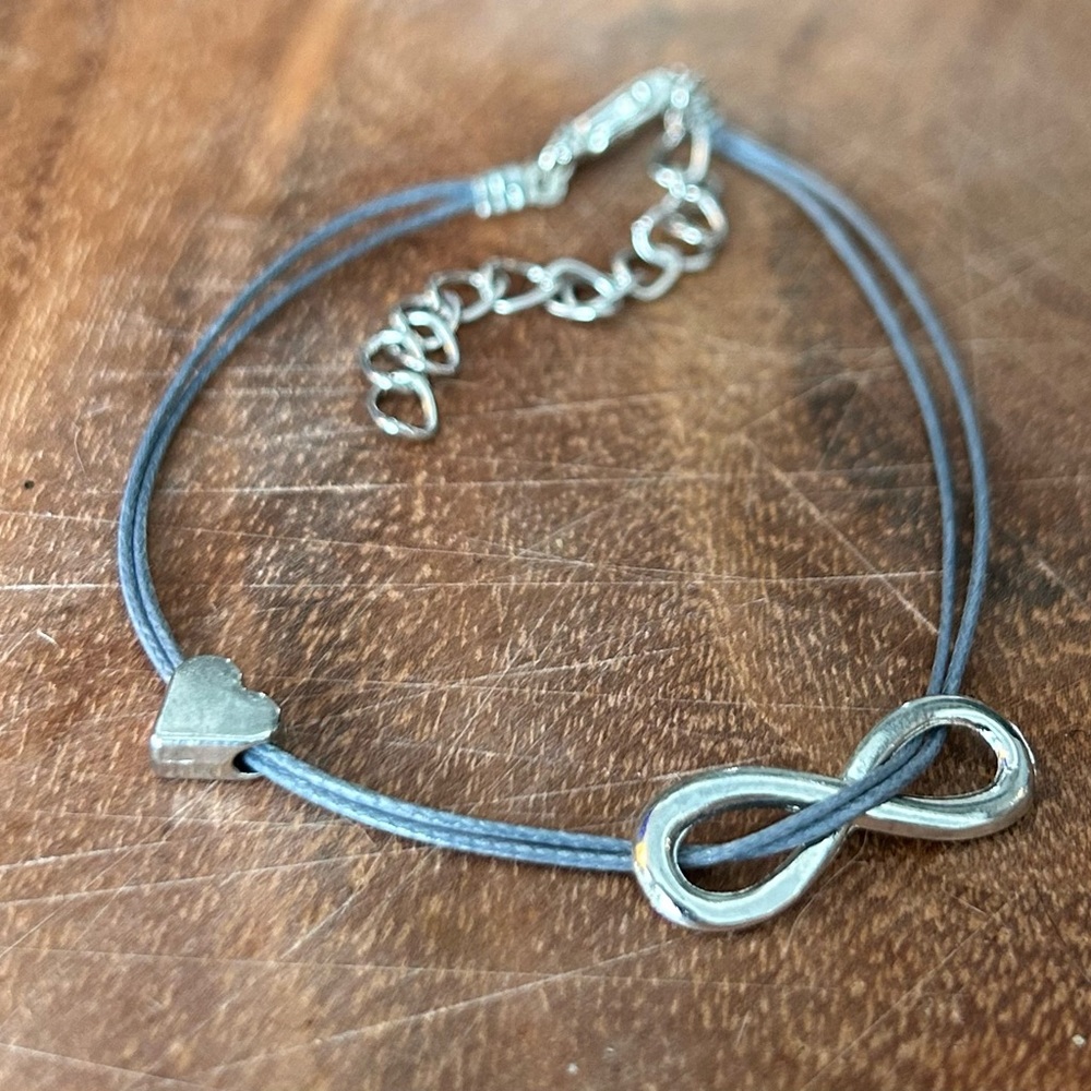 Silver Infinity Heart Bracelet